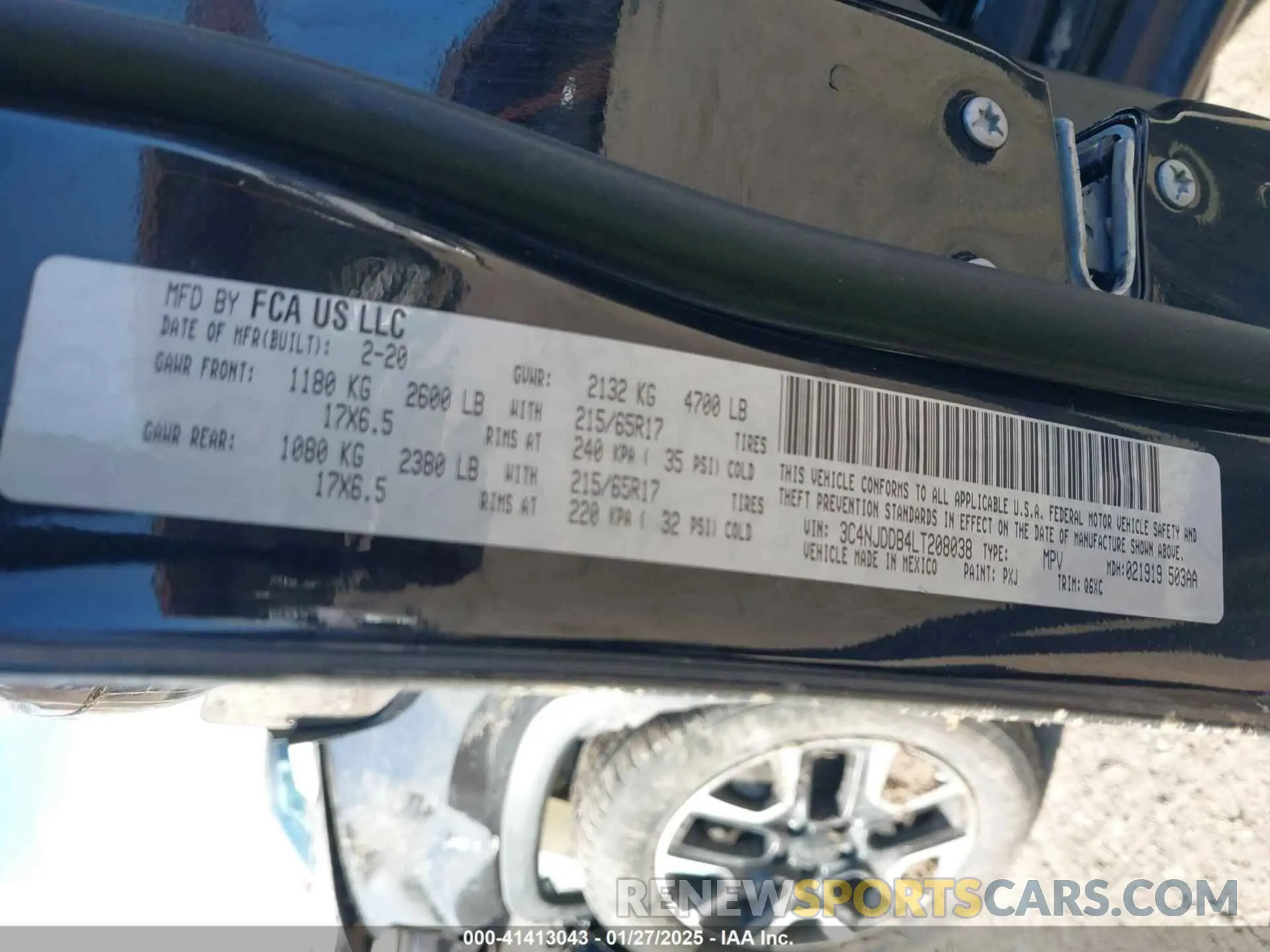 9 Photograph of a damaged car 3C4NJDDB4LT208038 JEEP COMPASS 2020