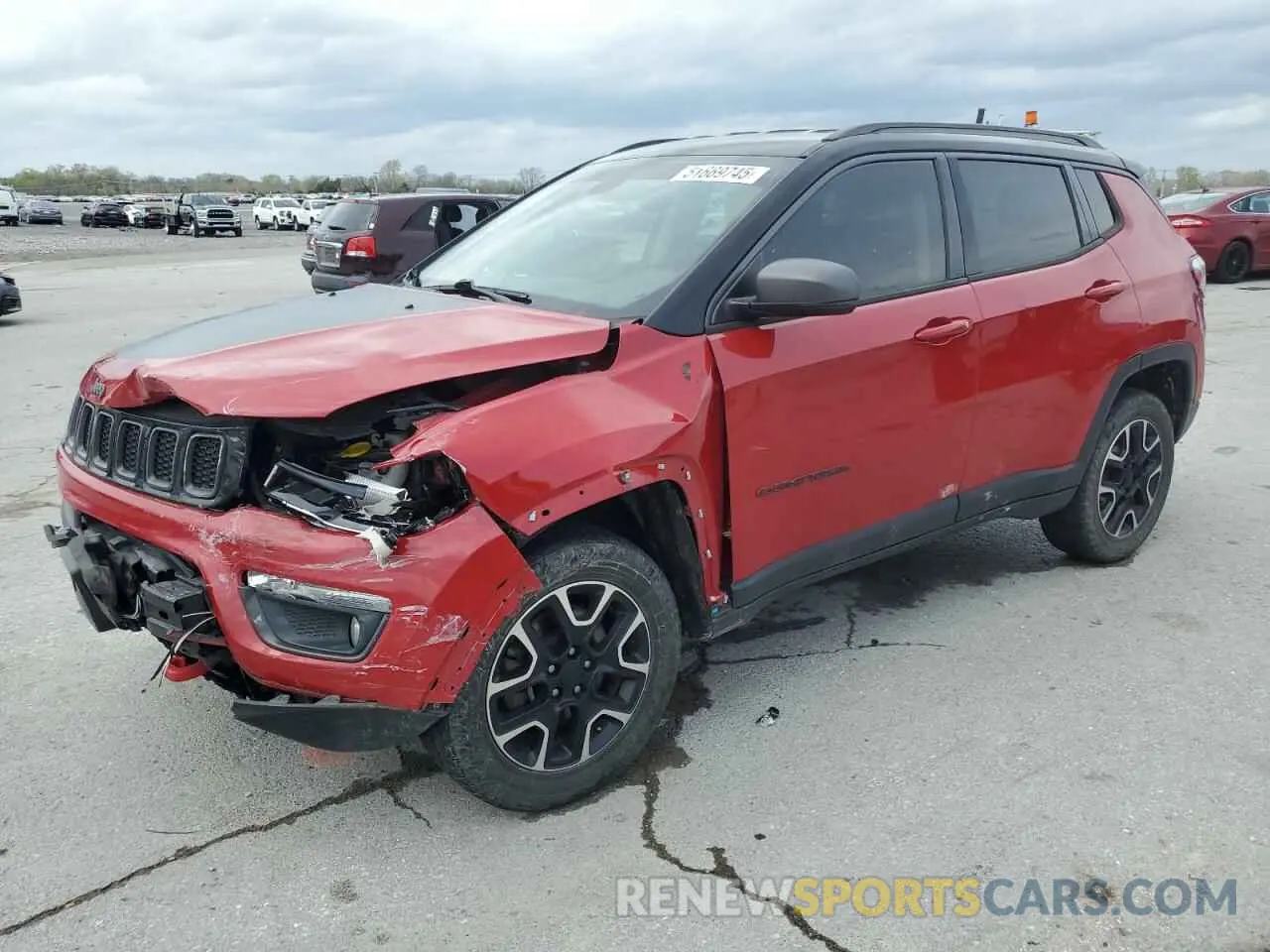 1 Photograph of a damaged car 3C4NJDDB5LT177379 JEEP COMPASS 2020
