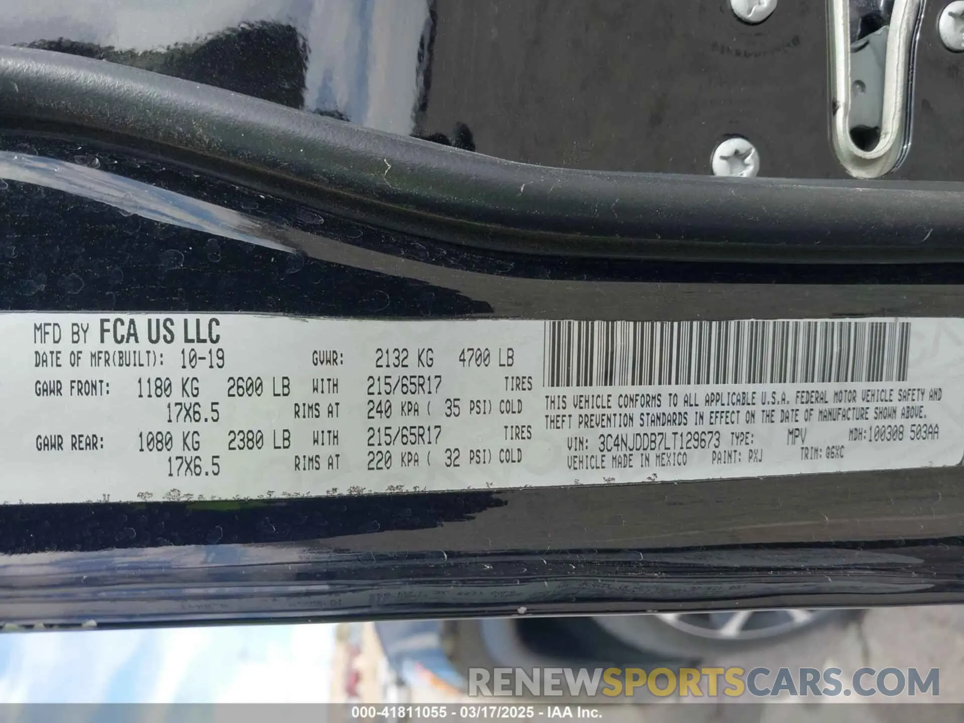 9 Photograph of a damaged car 3C4NJDDB7LT129673 JEEP COMPASS 2020