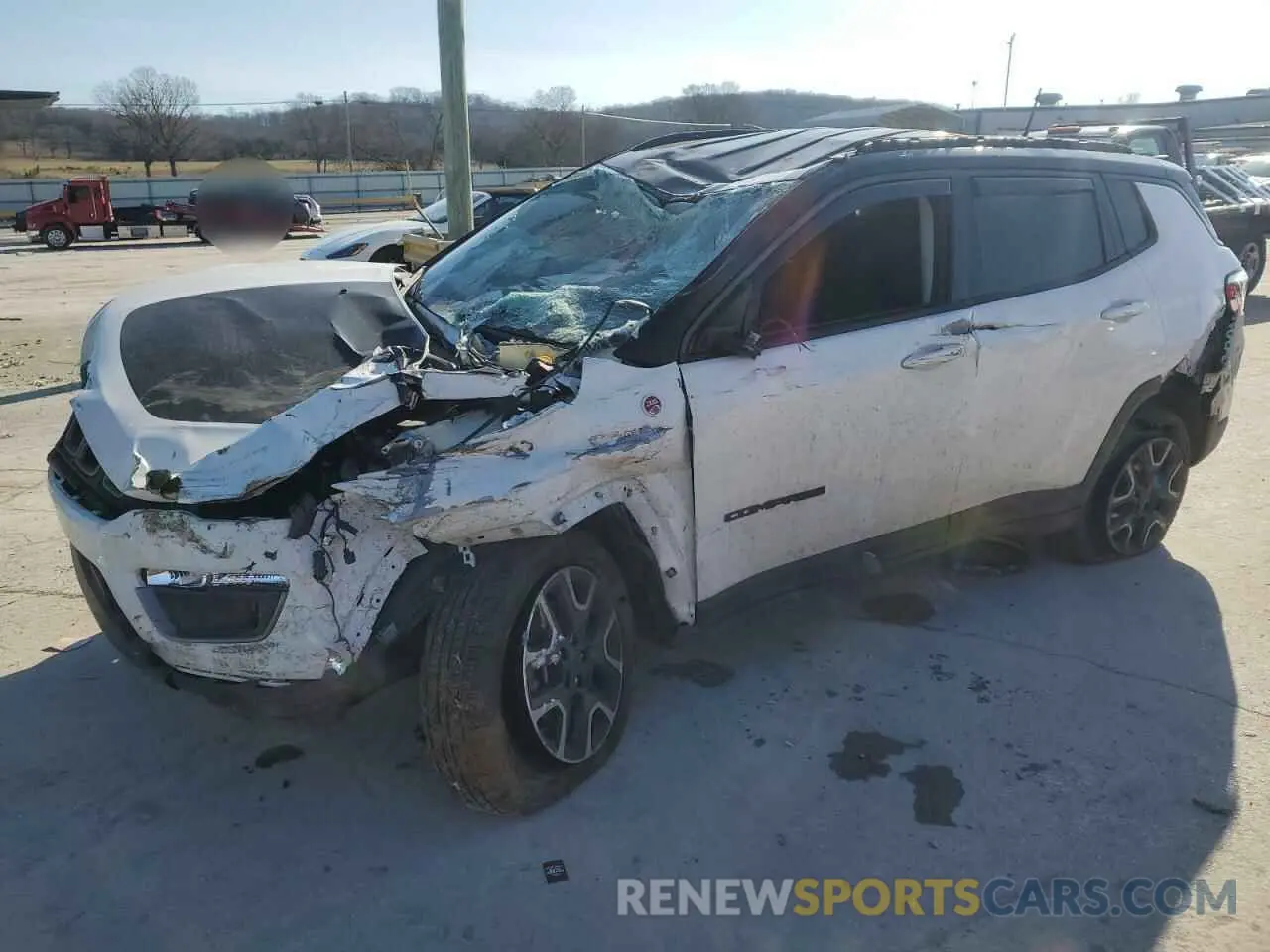 1 Photograph of a damaged car 3C4NJDDB8LT123705 JEEP COMPASS 2020