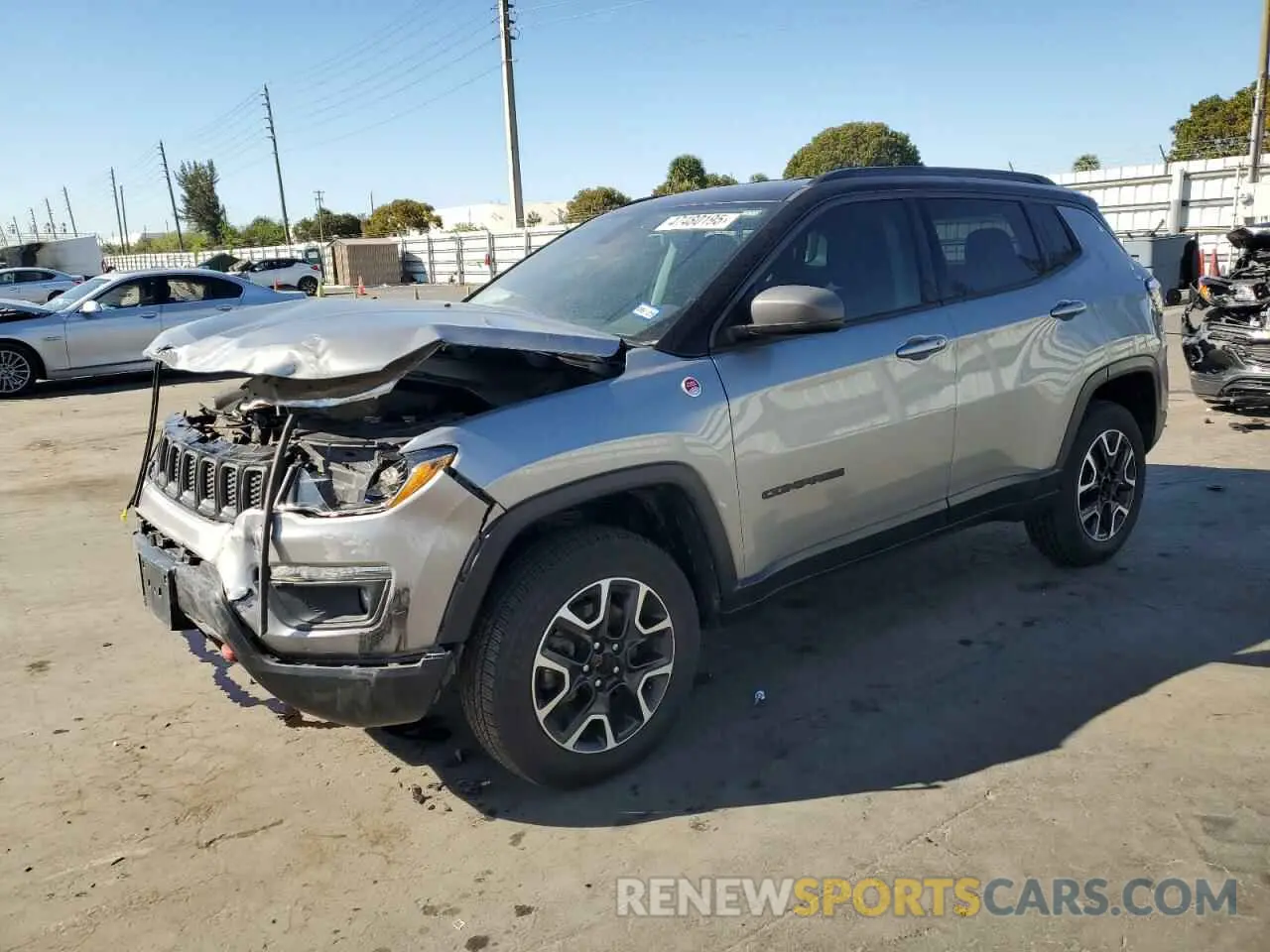 1 Photograph of a damaged car 3C4NJDDB9LT106573 JEEP COMPASS 2020