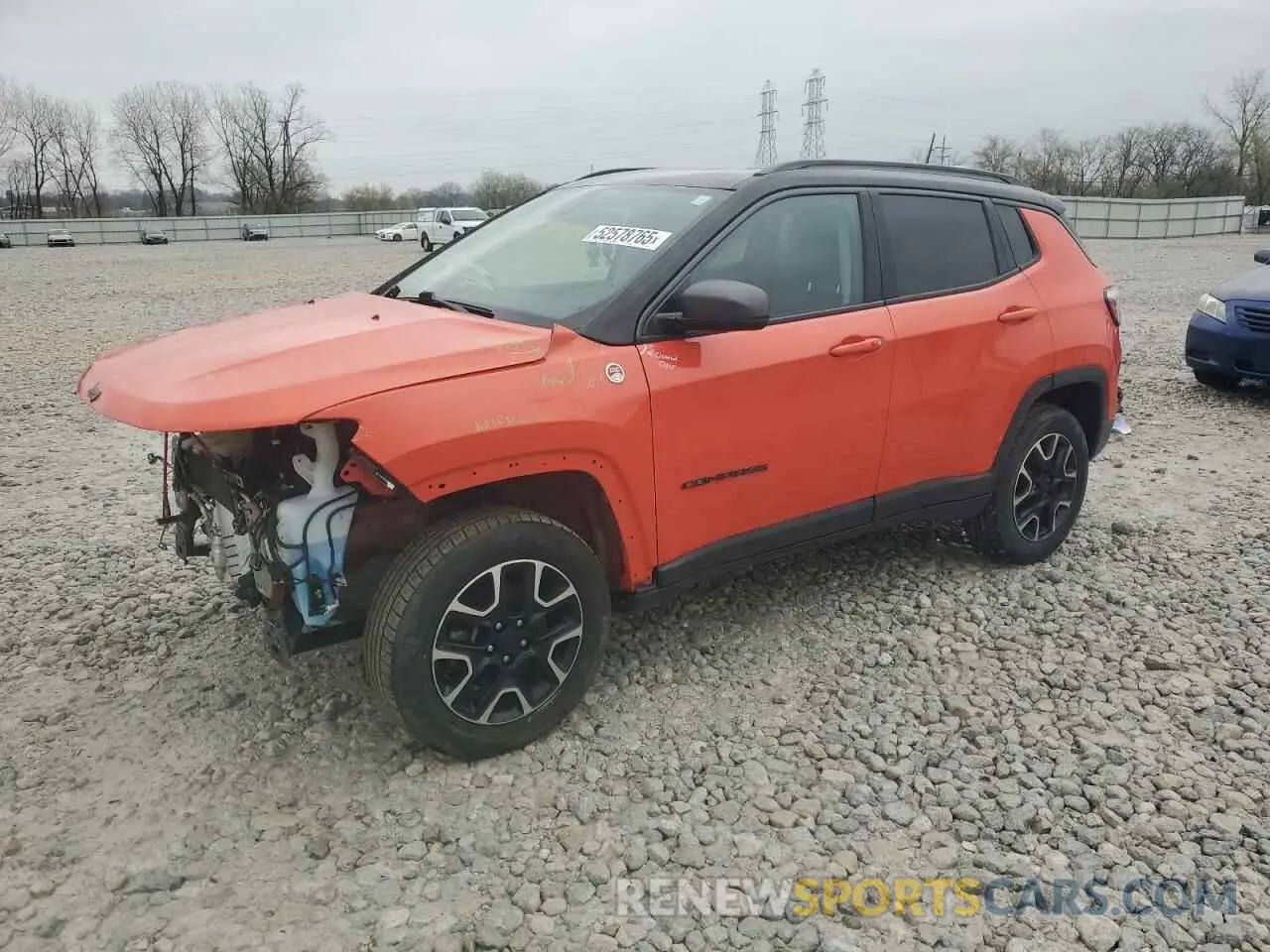 1 Photograph of a damaged car 3C4NJDDB9LT222694 JEEP COMPASS 2020