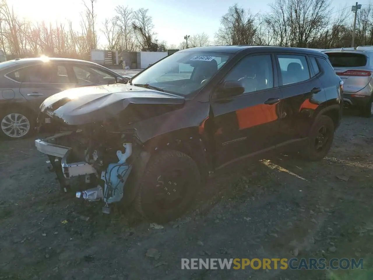 1 Photograph of a damaged car 3C4NJCAB1MT576953 JEEP COMPASS 2021