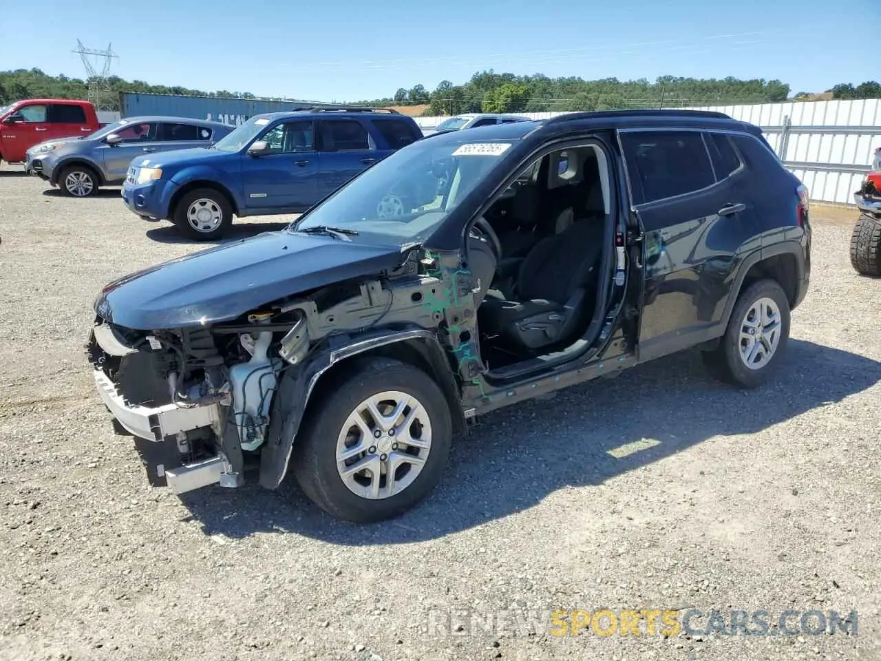 1 Photograph of a damaged car 3C4NJCAB3MT535174 JEEP COMPASS 2021
