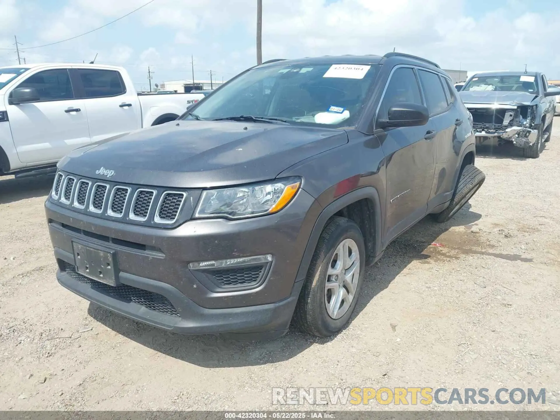 2 Photograph of a damaged car 3C4NJCAB3MT570930 JEEP COMPASS 2021