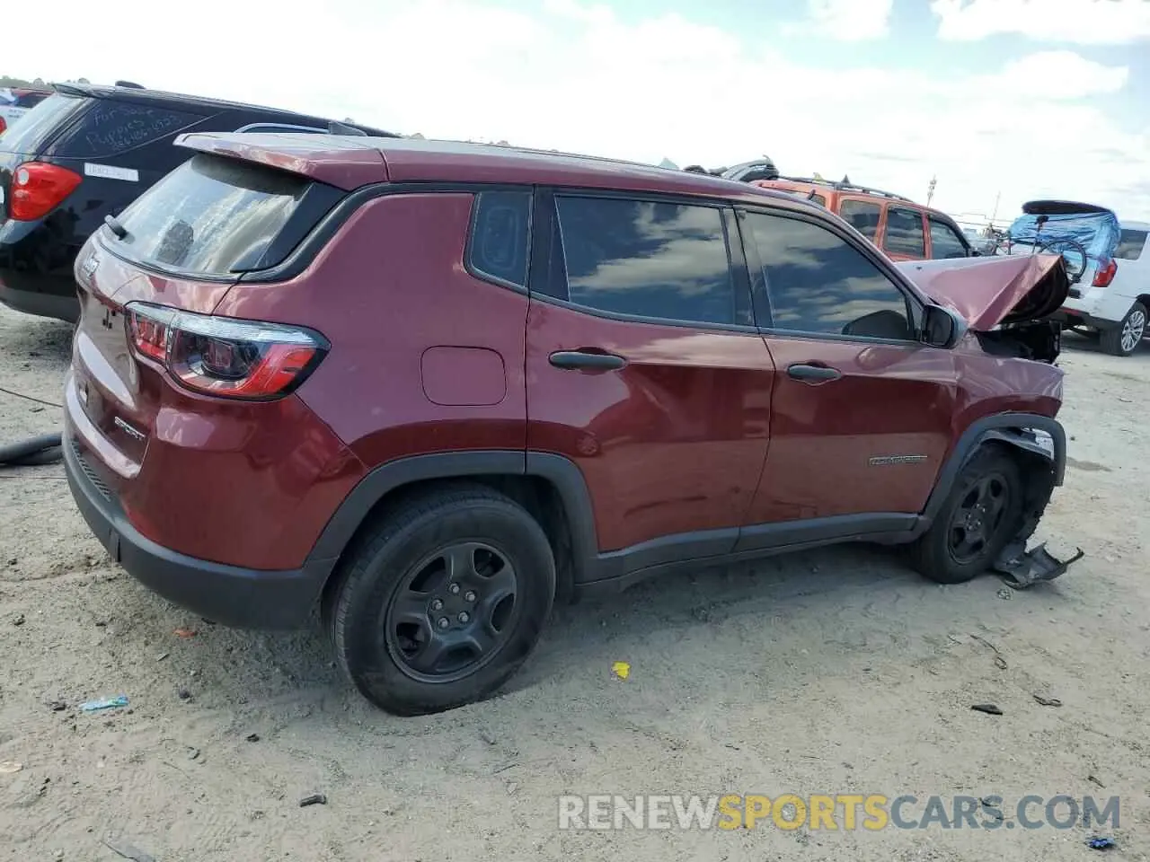 3 Photograph of a damaged car 3C4NJCAB7MT508401 JEEP COMPASS 2021