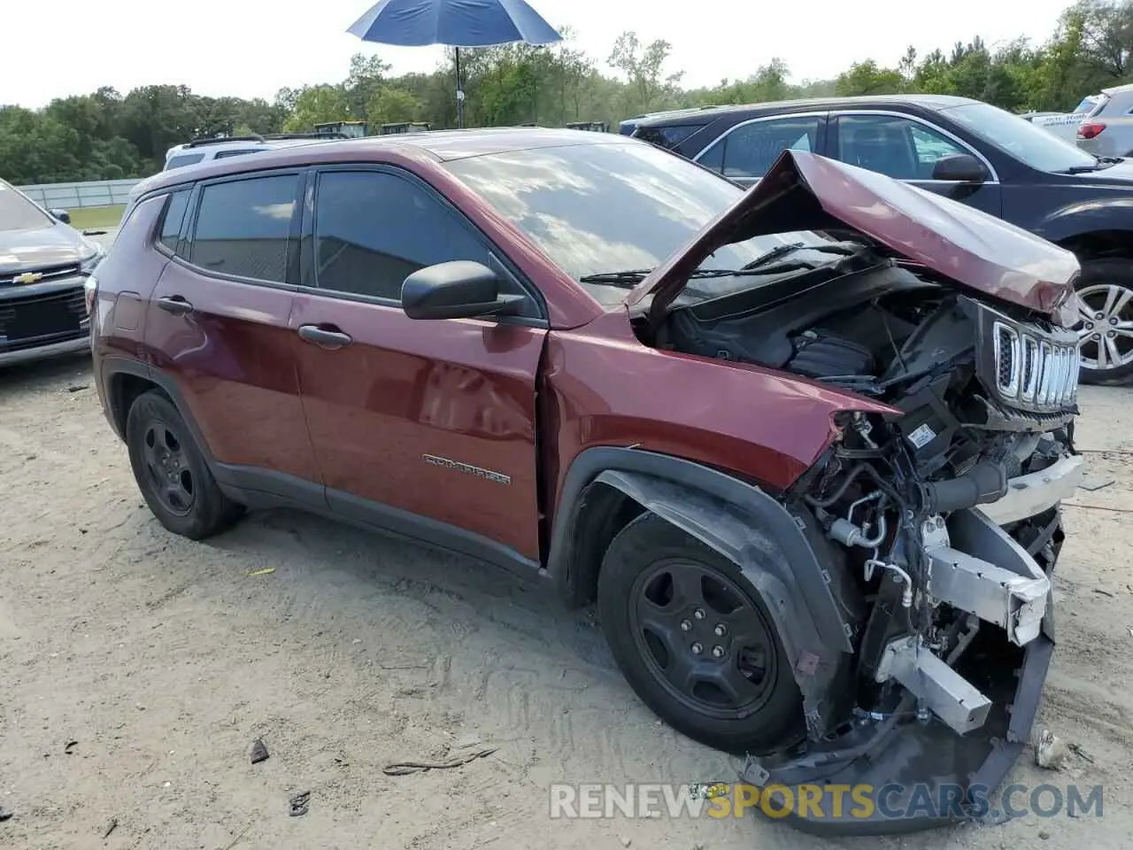 4 Photograph of a damaged car 3C4NJCAB7MT508401 JEEP COMPASS 2021
