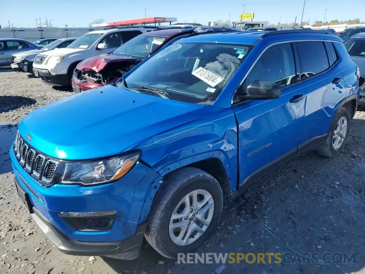 1 Photograph of a damaged car 3C4NJCAB9MT573752 JEEP COMPASS 2021