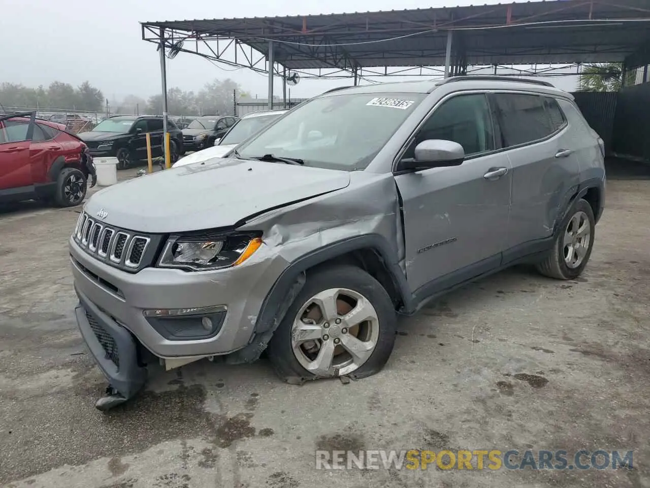 1 Photograph of a damaged car 3C4NJCBB1MT604653 JEEP COMPASS 2021