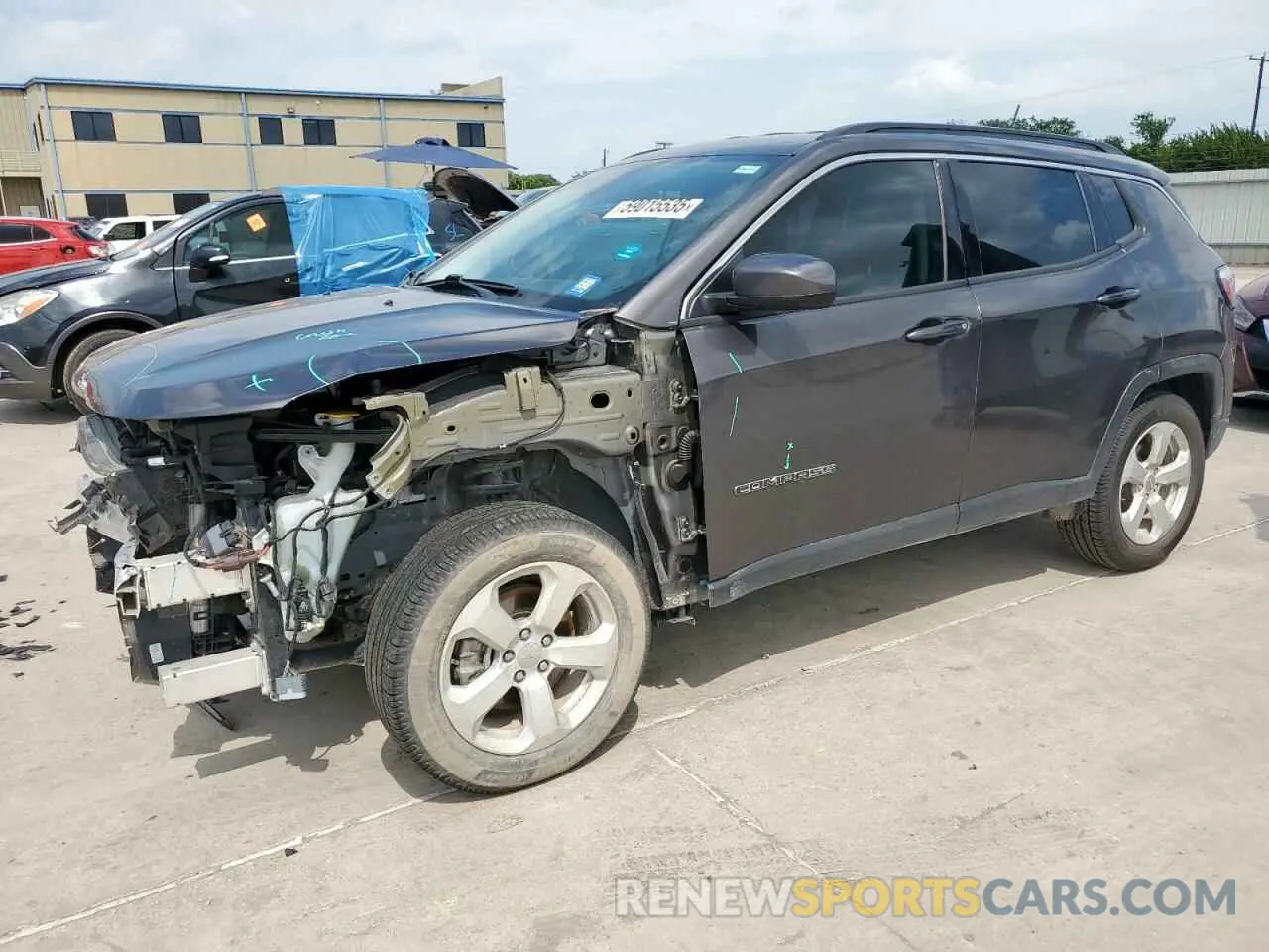 1 Photograph of a damaged car 3C4NJCBB3MT505719 JEEP COMPASS 2021