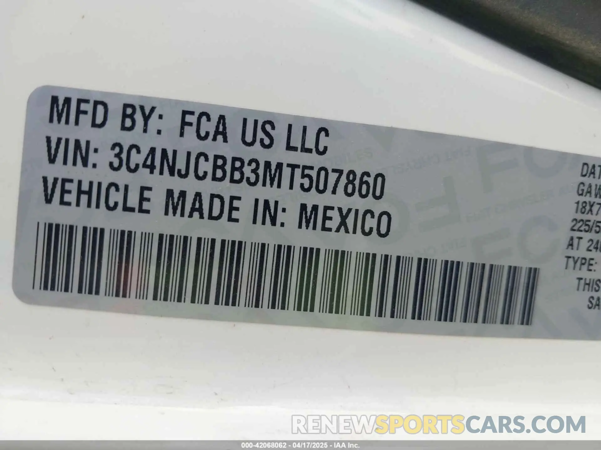 9 Photograph of a damaged car 3C4NJCBB3MT507860 JEEP COMPASS 2021