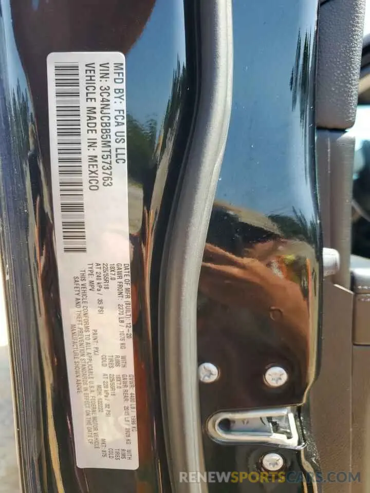 15 Photograph of a damaged car 3C4NJCBB5MT573763 JEEP COMPASS 2021
