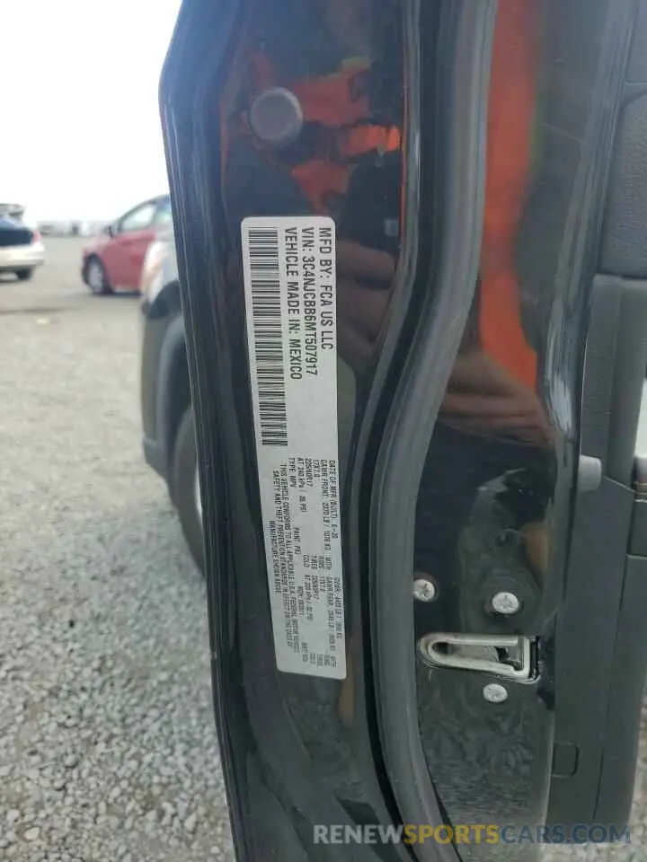 14 Photograph of a damaged car 3C4NJCBB6MT507917 JEEP COMPASS 2021