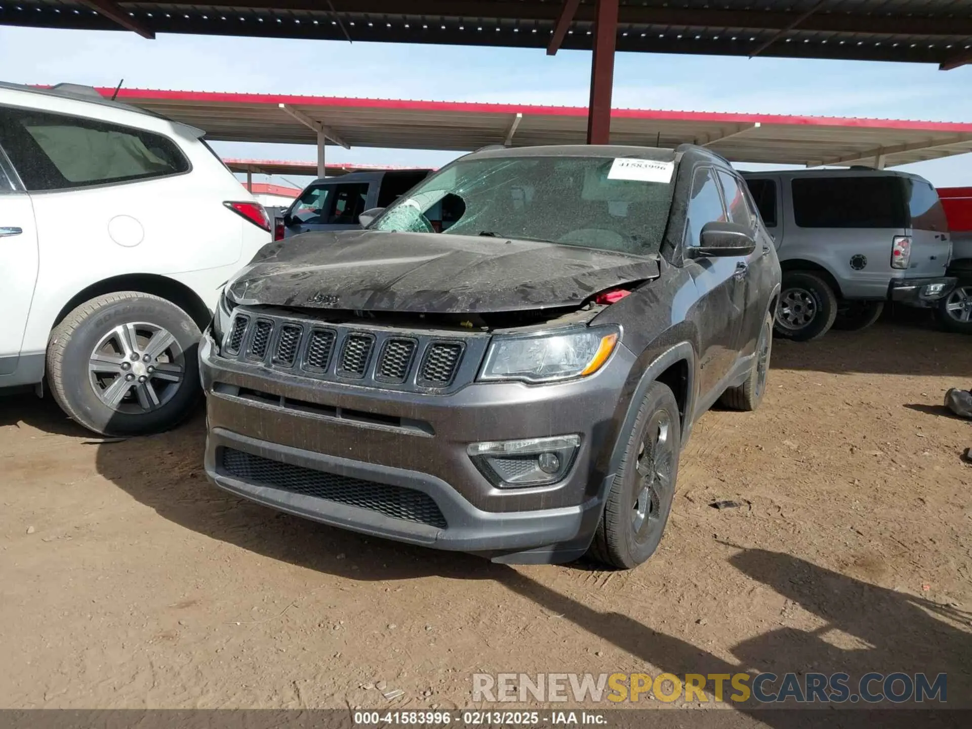 2 Photograph of a damaged car 3C4NJCBB9MT560370 JEEP COMPASS 2021