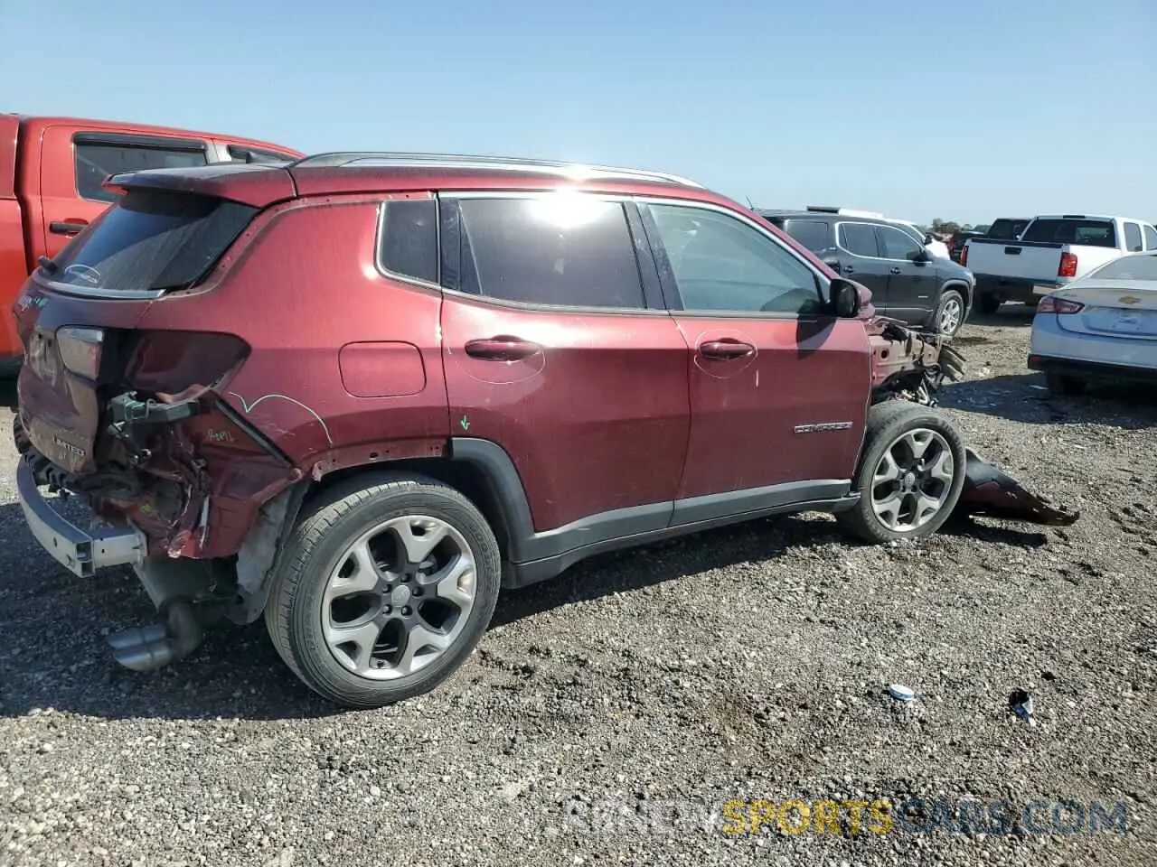 3 Photograph of a damaged car 3C4NJCCB8MT580429 JEEP COMPASS 2021
