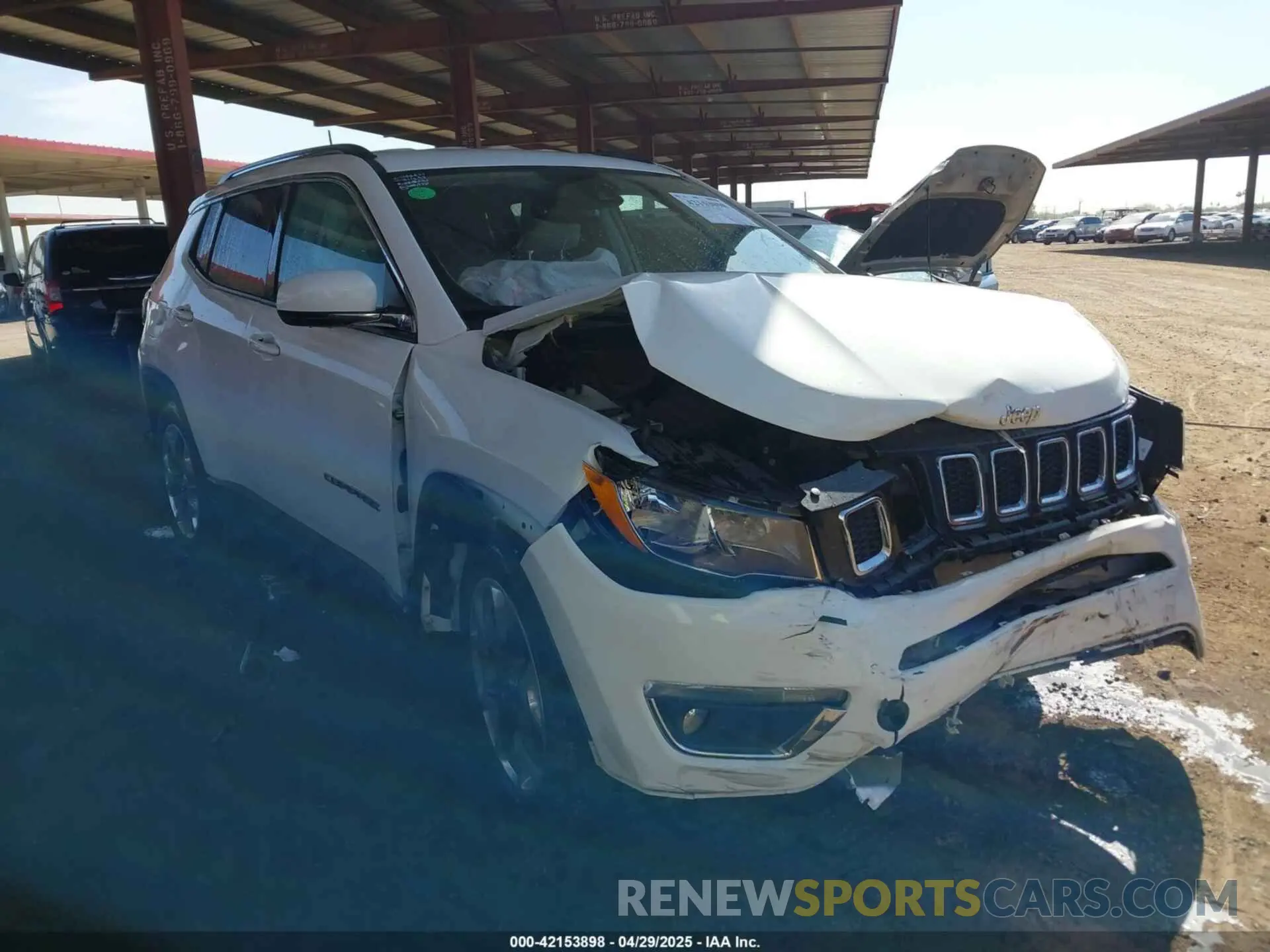 1 Photograph of a damaged car 3C4NJCCBXMT511497 JEEP COMPASS 2021