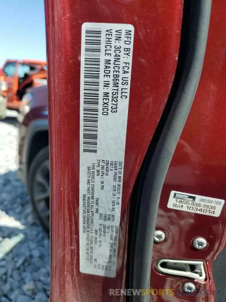 13 Photograph of a damaged car 3C4NJCEB6MT532733 JEEP COMPASS 2021