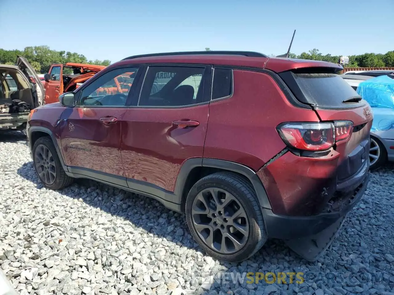 2 Photograph of a damaged car 3C4NJCEB6MT532733 JEEP COMPASS 2021