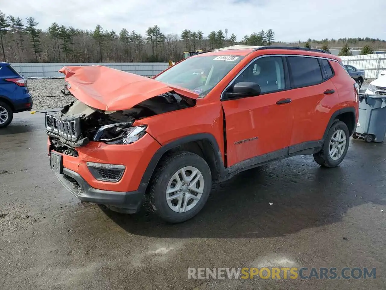 1 Photograph of a damaged car 3C4NJDAB1MT500431 JEEP COMPASS 2021