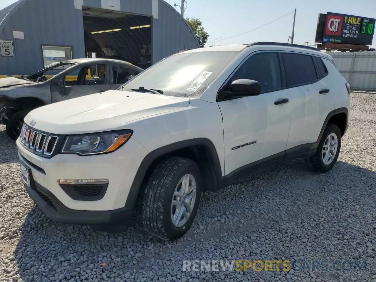 1 Photograph of a damaged car 3C4NJDAB8MT512950 JEEP COMPASS 2021
