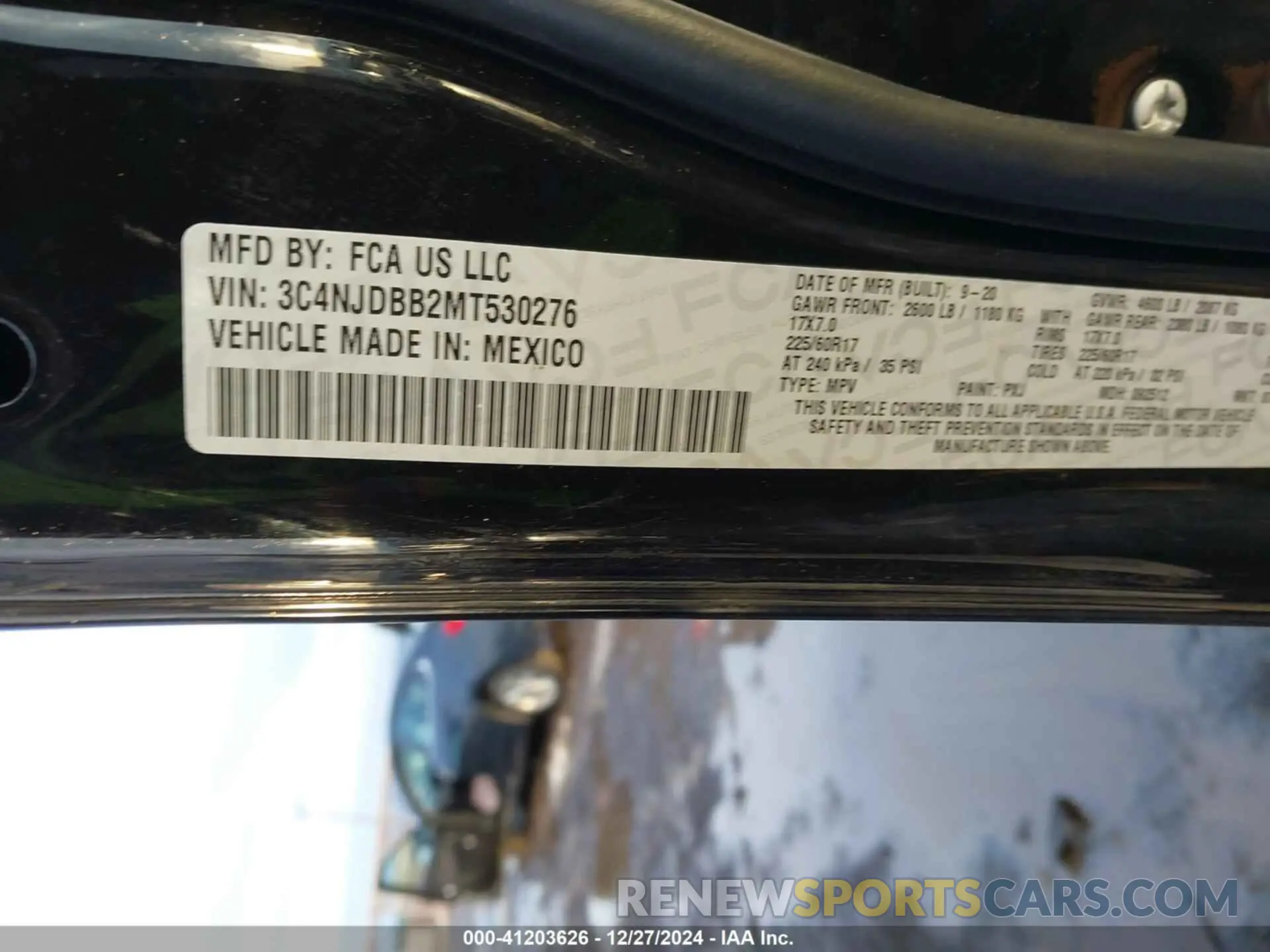 9 Photograph of a damaged car 3C4NJDBB2MT530276 JEEP COMPASS 2021