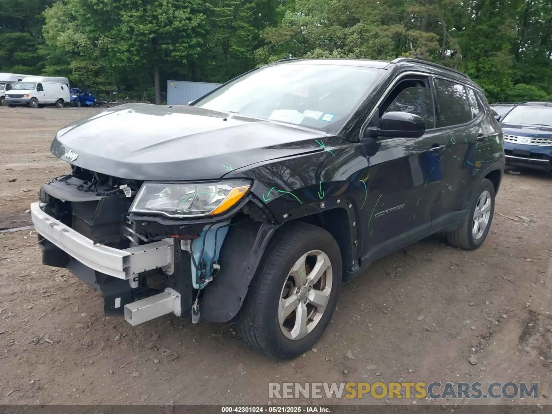 2 Photograph of a damaged car 3C4NJDBB2MT537955 JEEP COMPASS 2021