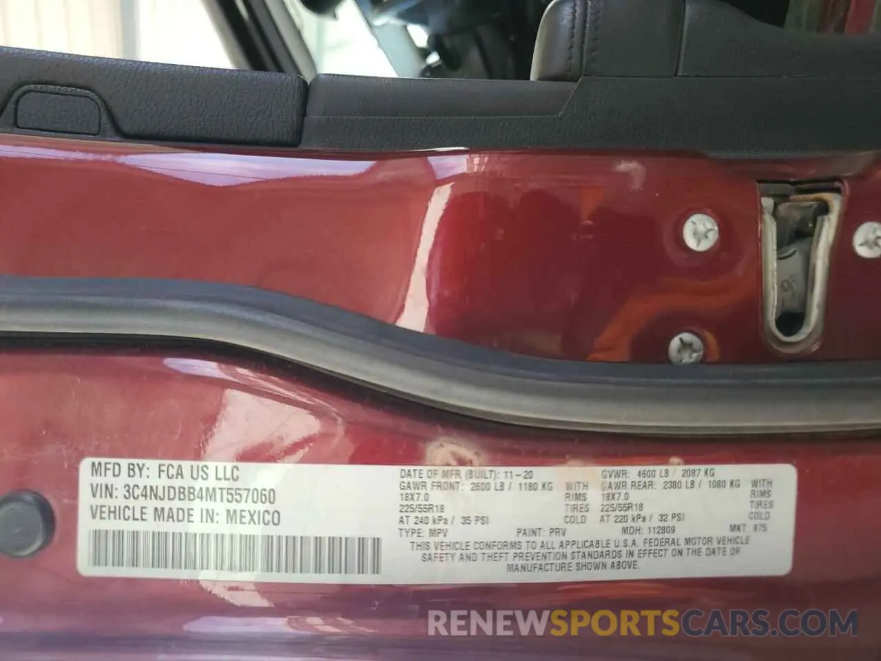 13 Photograph of a damaged car 3C4NJDBB4MT557060 JEEP COMPASS 2021
