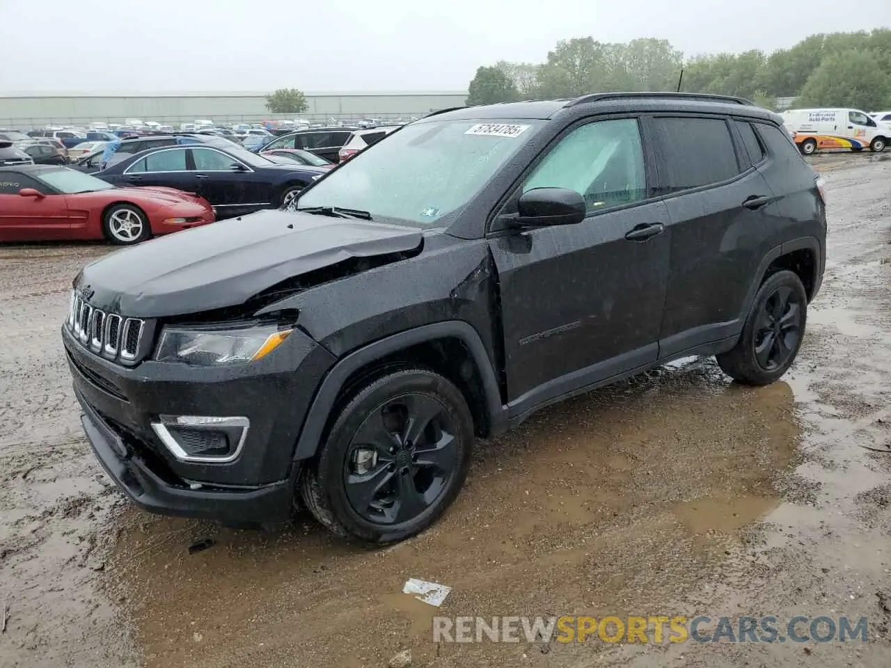 1 Photograph of a damaged car 3C4NJDBB7MT517572 JEEP COMPASS 2021