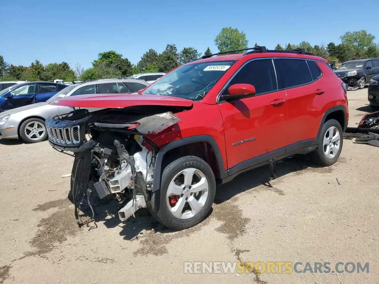 1 Photograph of a damaged car 3C4NJDBB8MT555442 JEEP COMPASS 2021