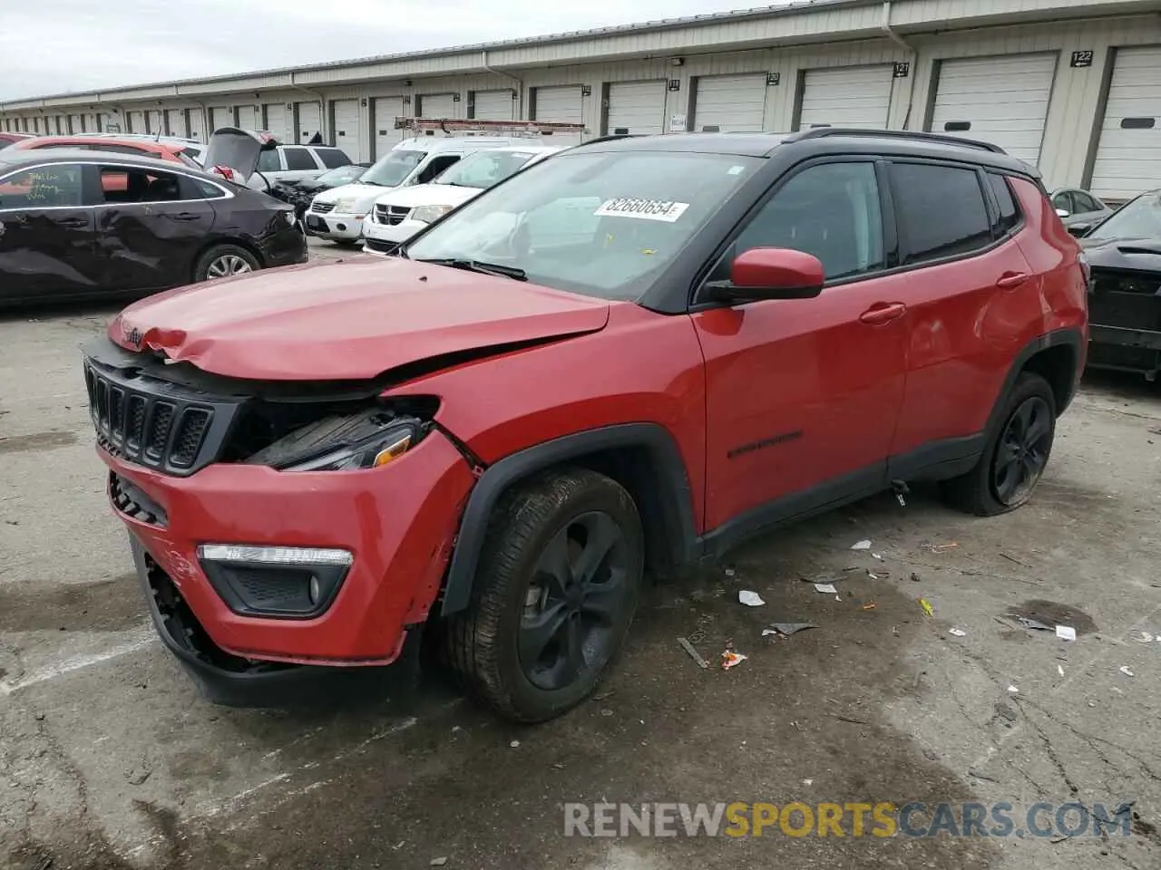 1 Photograph of a damaged car 3C4NJDBB9MT603661 JEEP COMPASS 2021