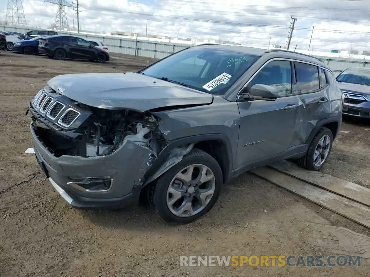 1 Photograph of a damaged car 3C4NJDCB0MT515175 JEEP COMPASS 2021