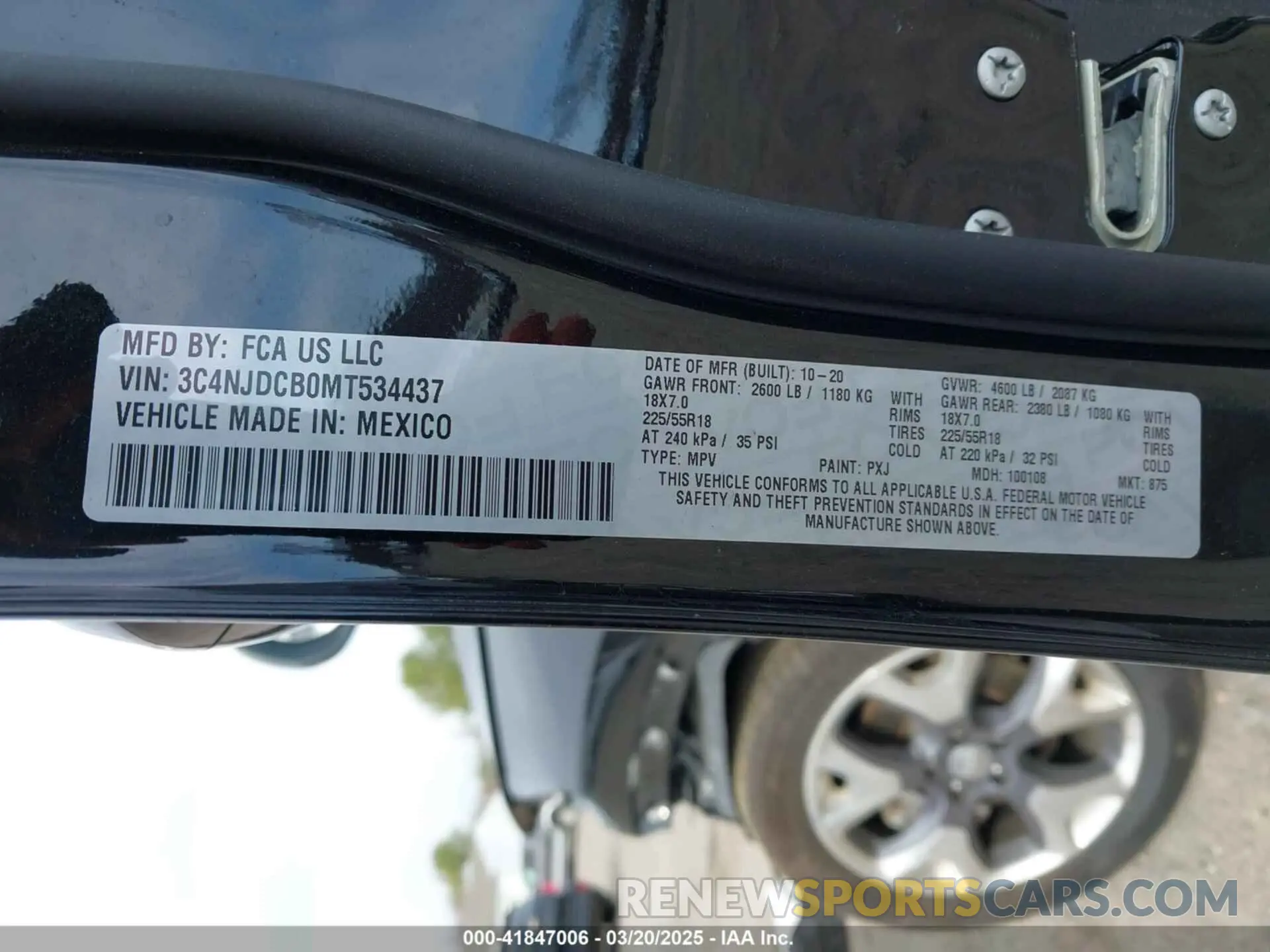 9 Photograph of a damaged car 3C4NJDCB0MT534437 JEEP COMPASS 2021
