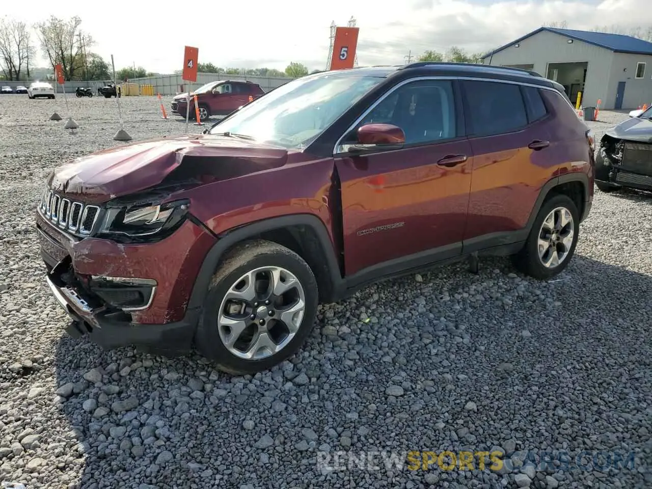 1 Photograph of a damaged car 3C4NJDCB2MT504338 JEEP COMPASS 2021