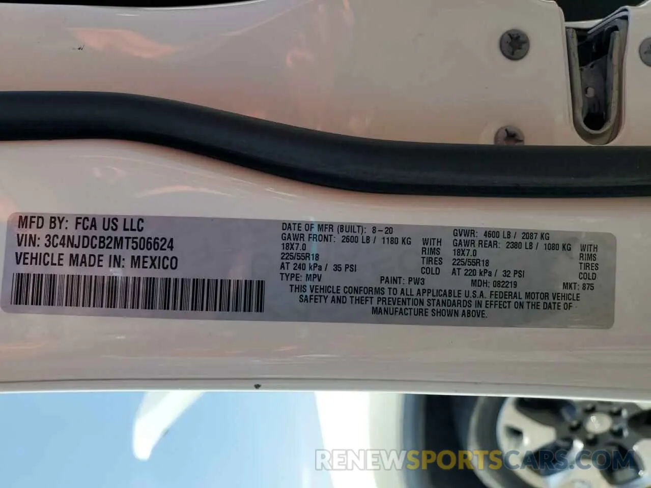 13 Photograph of a damaged car 3C4NJDCB2MT506624 JEEP COMPASS 2021