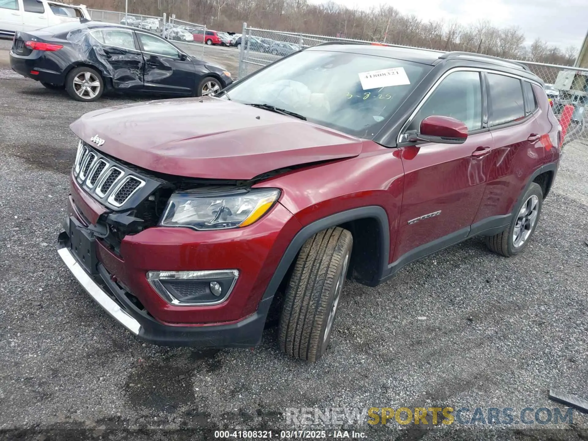 2 Photograph of a damaged car 3C4NJDCB3MT601337 JEEP COMPASS 2021