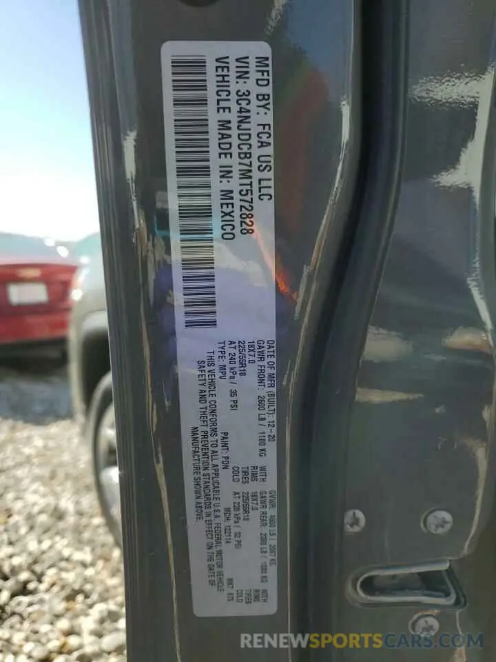 13 Photograph of a damaged car 3C4NJDCB7MT572828 JEEP COMPASS 2021