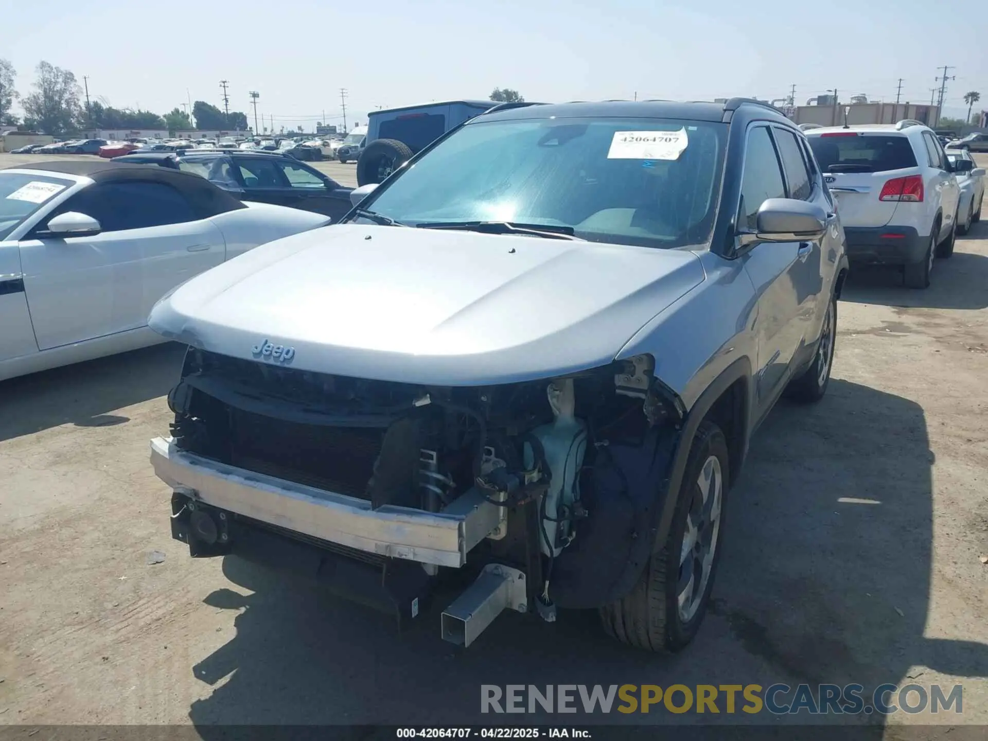 2 Photograph of a damaged car 3C4NJDCB8MT595535 JEEP COMPASS 2021