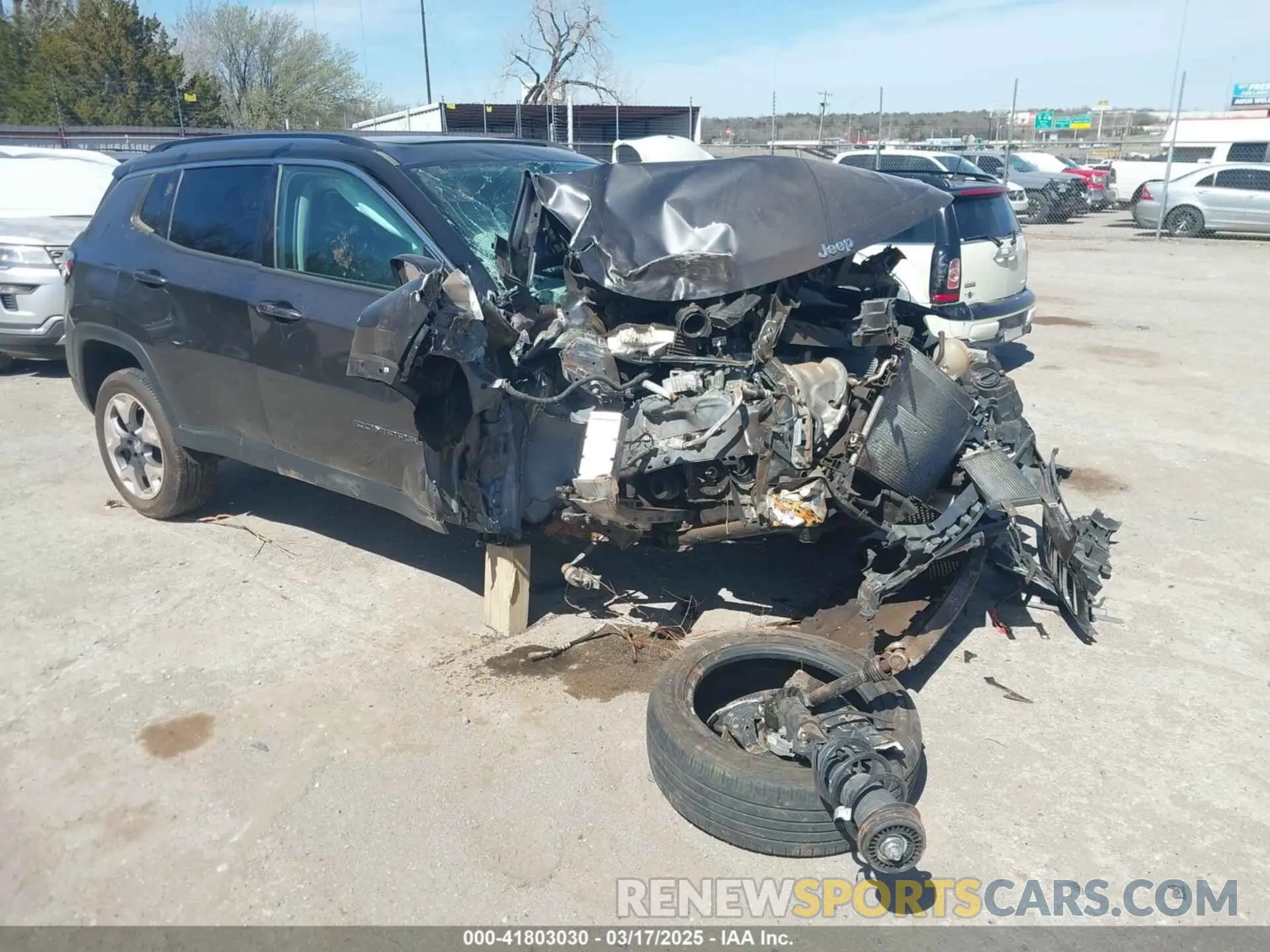 1 Photograph of a damaged car 3C4NJDCB8MT601544 JEEP COMPASS 2021