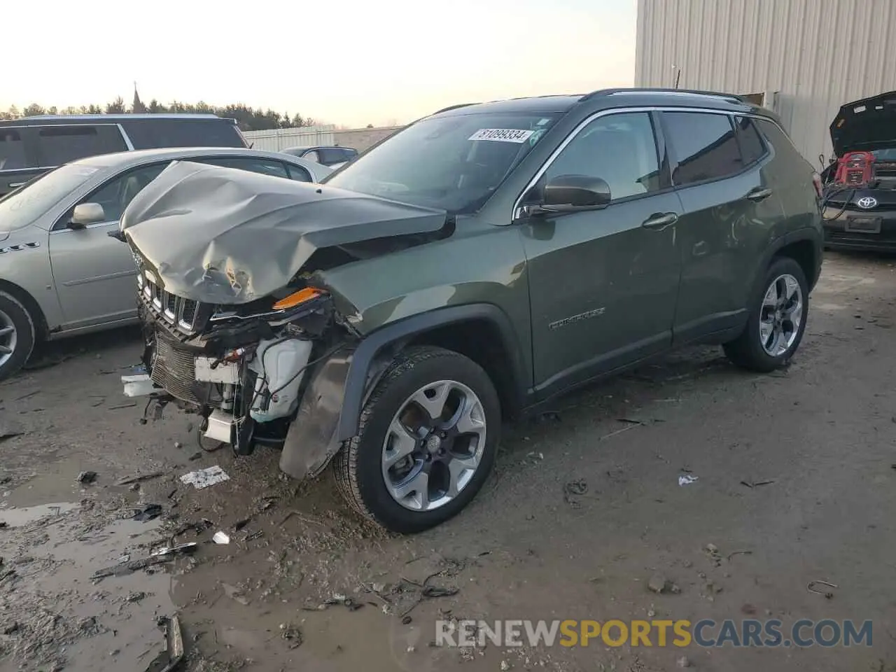 1 Photograph of a damaged car 3C4NJDCBXMT527379 JEEP COMPASS 2021
