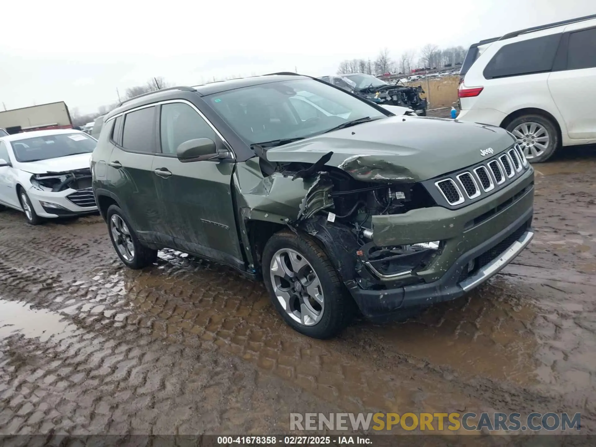 1 Photograph of a damaged car 3C4NJDCBXMT533649 JEEP COMPASS 2021