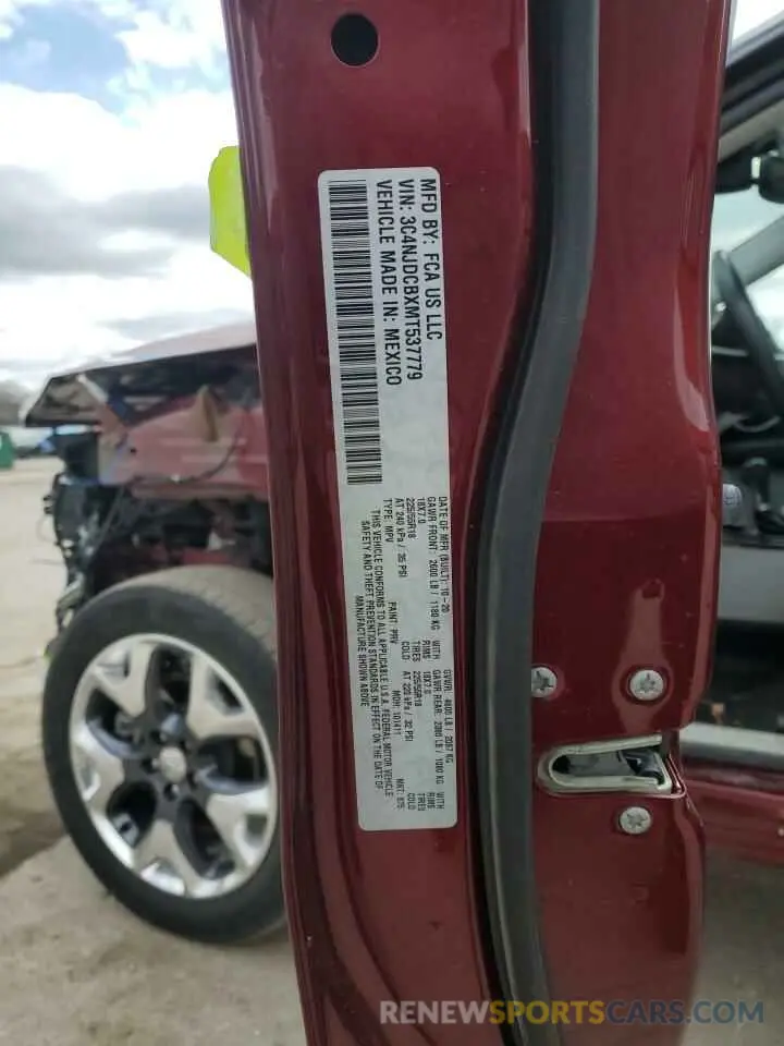 14 Photograph of a damaged car 3C4NJDCBXMT537779 JEEP COMPASS 2021