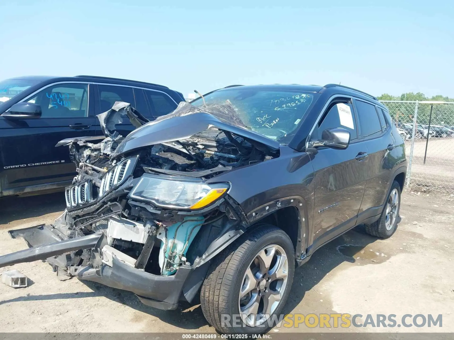 2 Photograph of a damaged car 3C4NJDCBXMT599652 JEEP COMPASS 2021