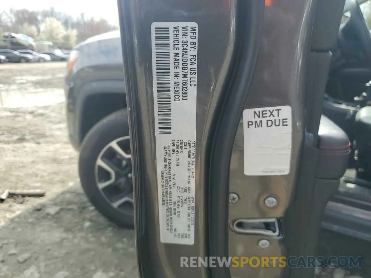 15 Photograph of a damaged car 3C4NJDDB7MT602800 JEEP COMPASS 2021