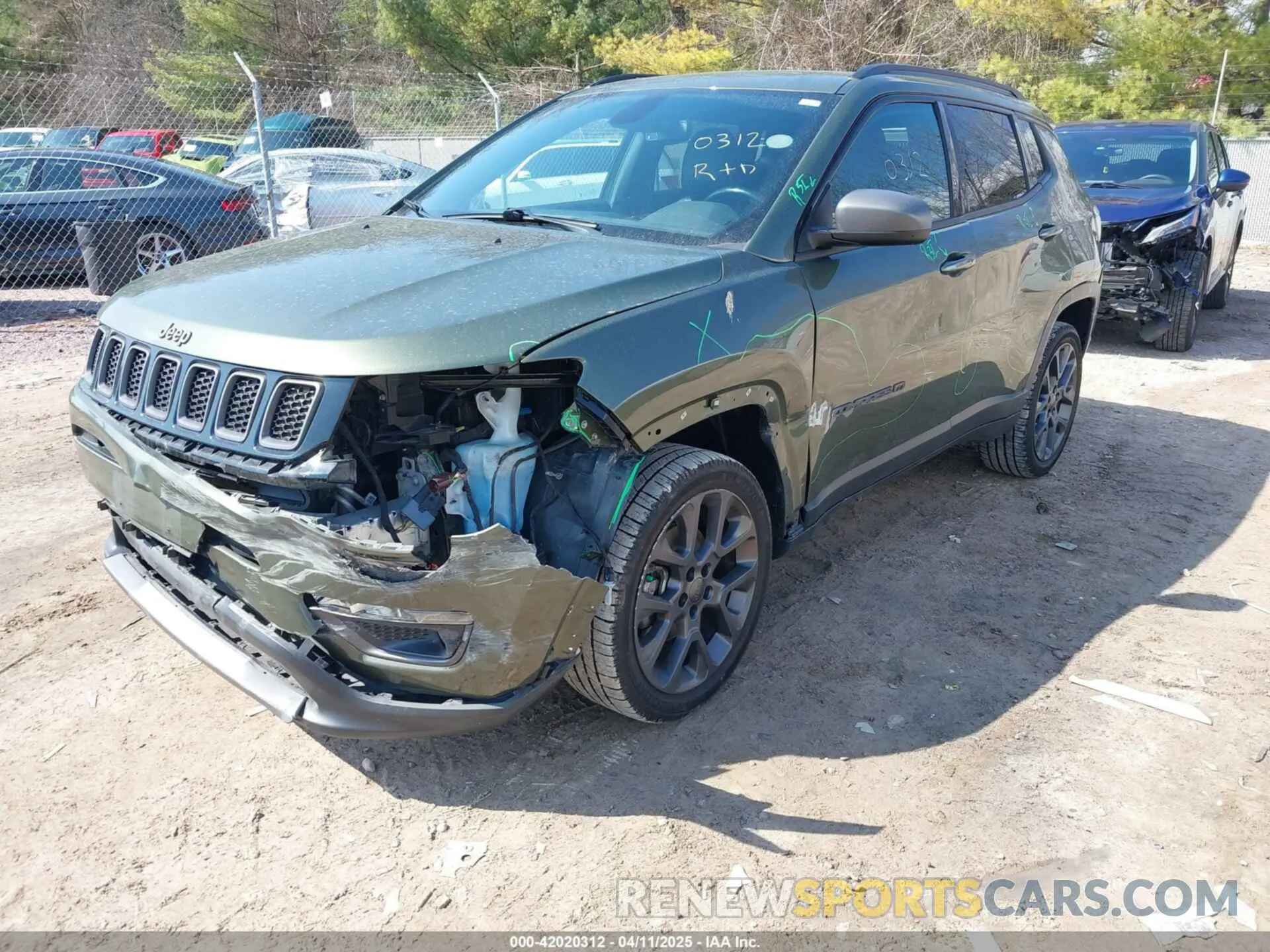 2 Photograph of a damaged car 3C4NJDEB2MT560454 JEEP COMPASS 2021