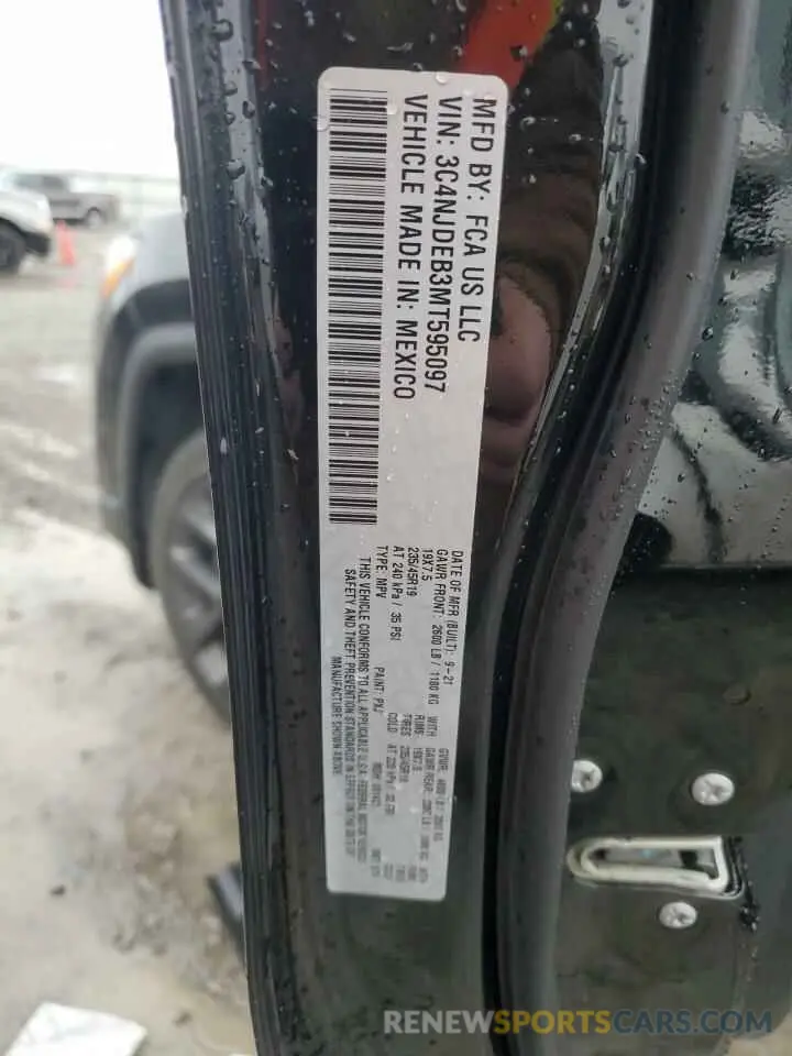13 Photograph of a damaged car 3C4NJDEB3MT595097 JEEP COMPASS 2021