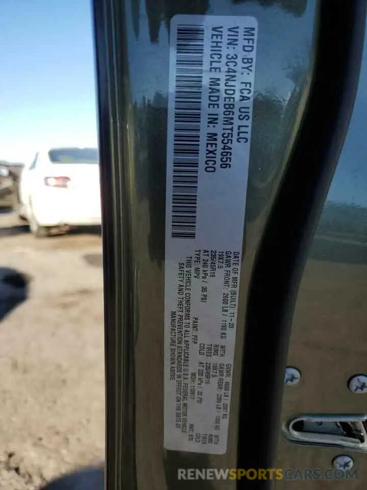 13 Photograph of a damaged car 3C4NJDEB6MT554656 JEEP COMPASS 2021