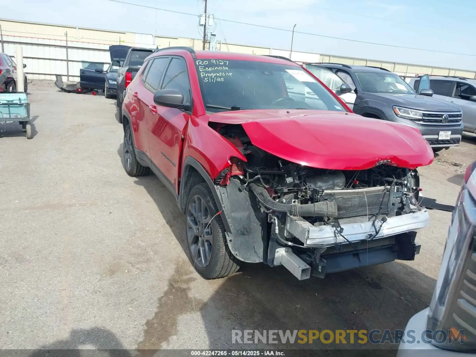 1 Photograph of a damaged car 3C4NJDEB9MT593337 JEEP COMPASS 2021