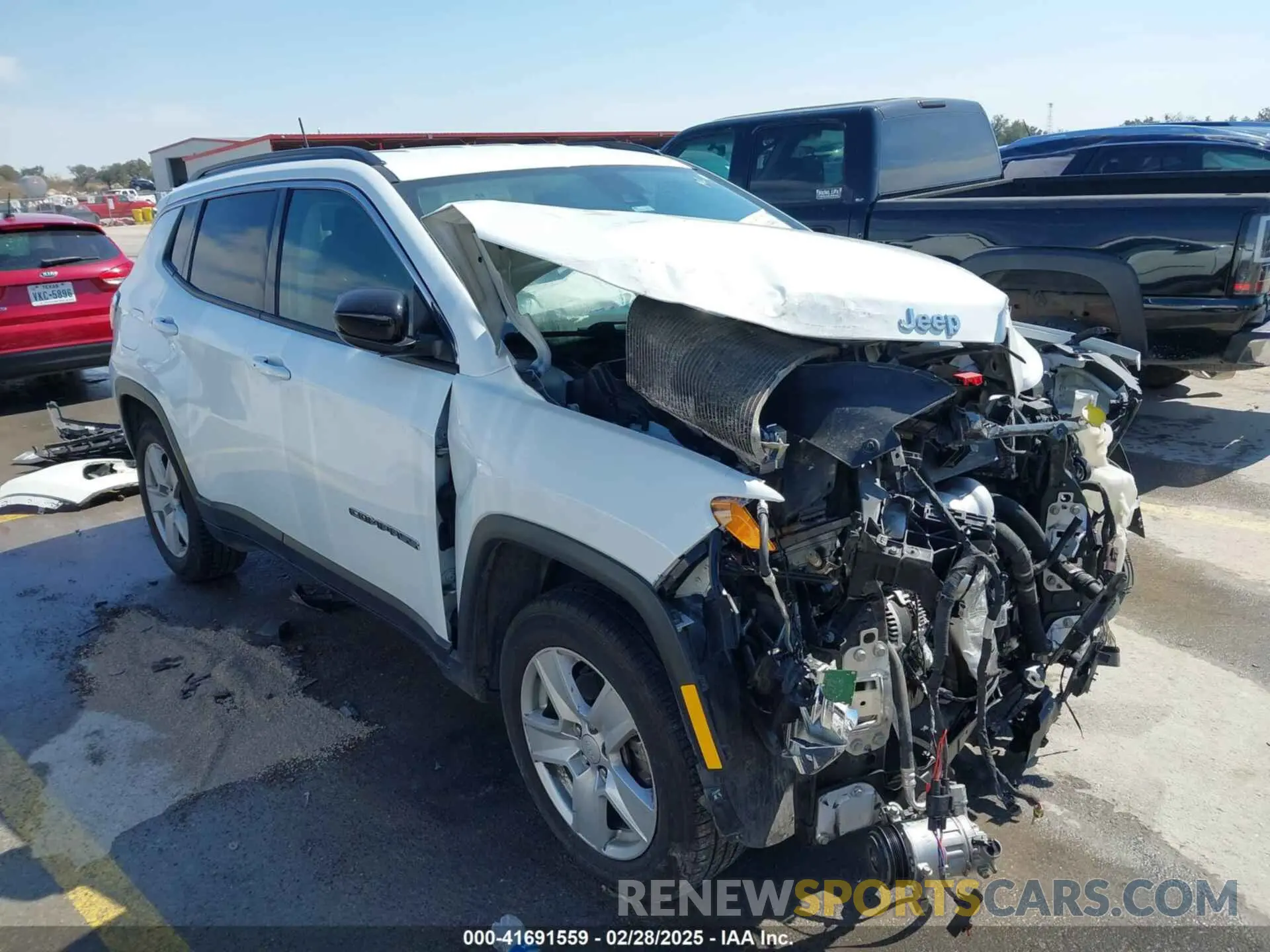 1 Photograph of a damaged car 3C4NJCBB0NT187365 JEEP COMPASS 2022