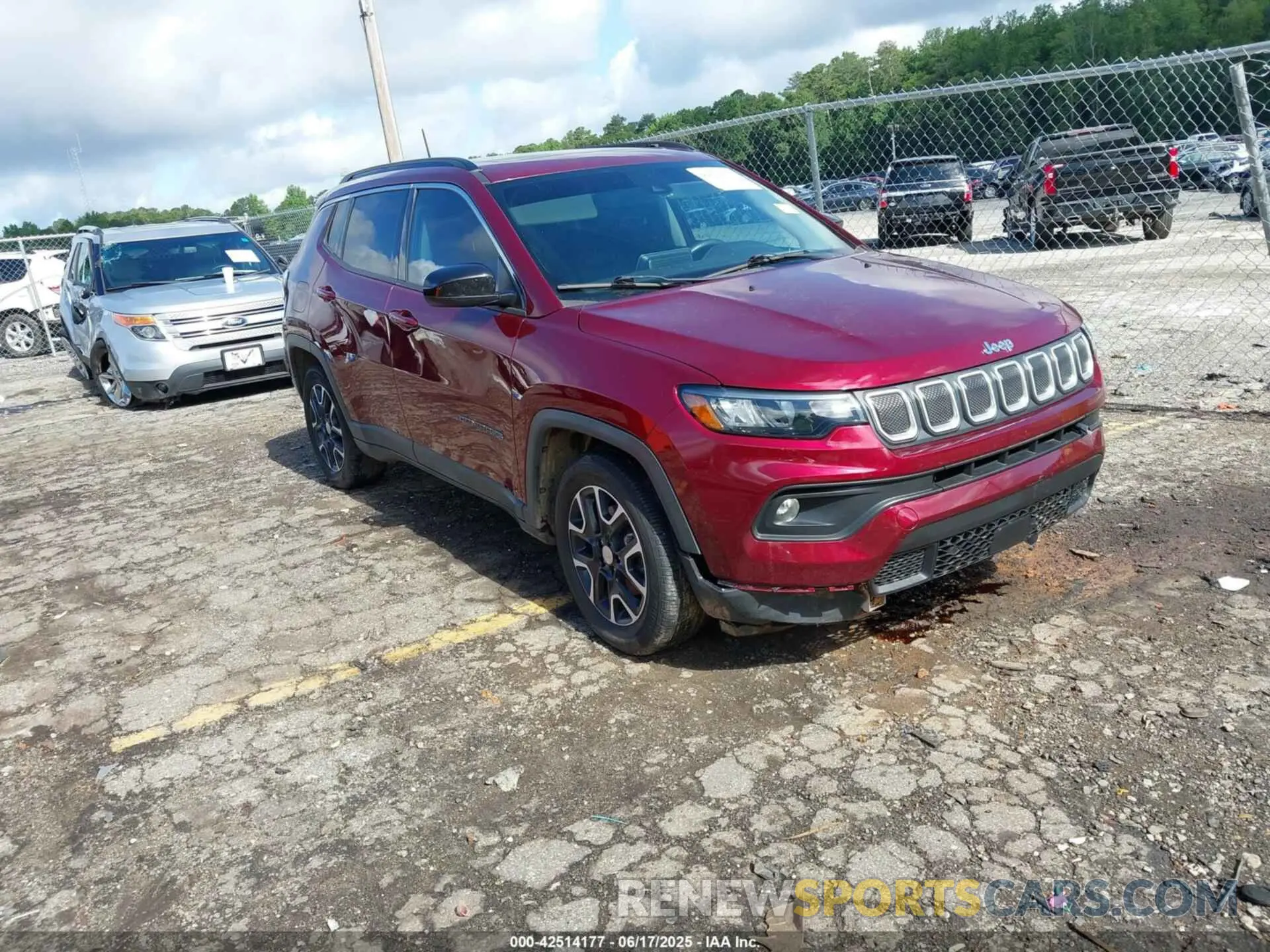 1 Photograph of a damaged car 3C4NJCBB6NT119409 JEEP COMPASS 2022
