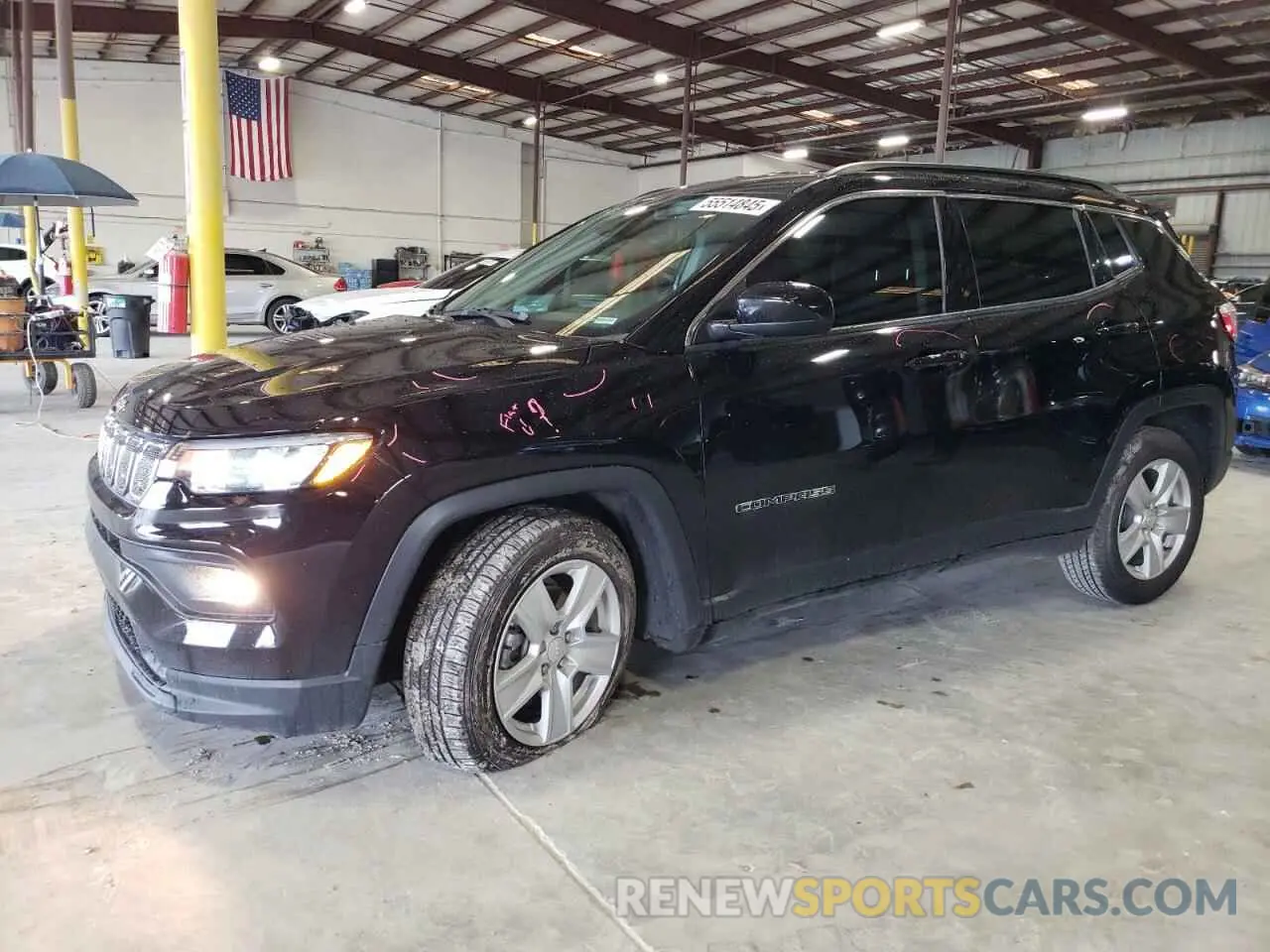 1 Photograph of a damaged car 3C4NJCBB6NT213483 JEEP COMPASS 2022